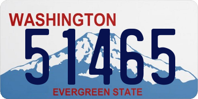 WA license plate 51465