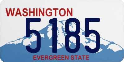 WA license plate 5185