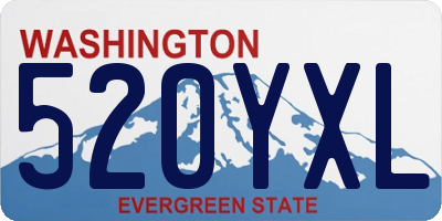 WA license plate 520YXL