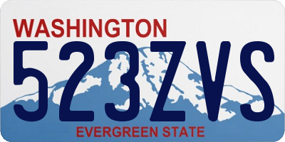 WA license plate 523ZVS