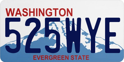 WA license plate 525WYE