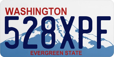 WA license plate 528XPF