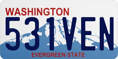 WA license plate 531VEN
