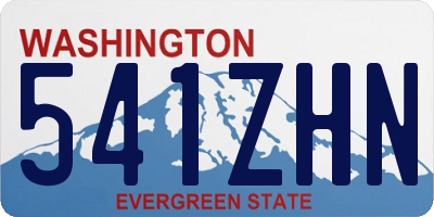 WA license plate 541ZHN