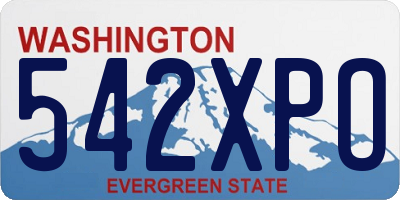 WA license plate 542XPO