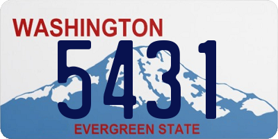 WA license plate 5431