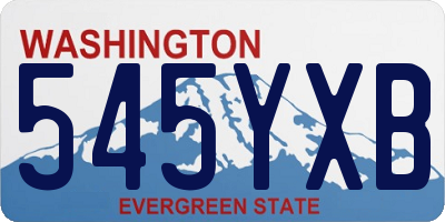 WA license plate 545YXB