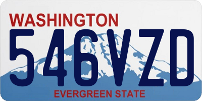 WA license plate 546VZD