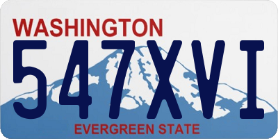 WA license plate 547XVI