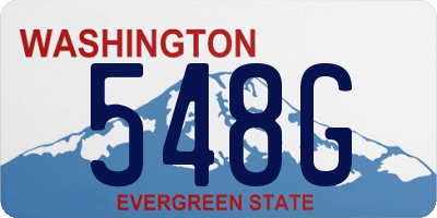 WA license plate 548G