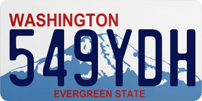 WA license plate 549YDH