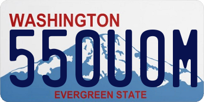 WA license plate 550UOM