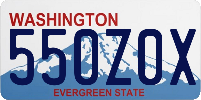 WA license plate 550Z0X