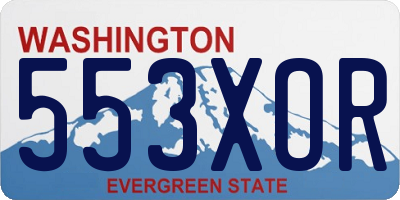 WA license plate 553XOR
