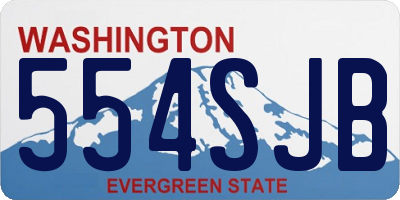 WA license plate 554SJB