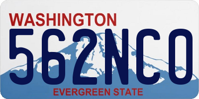 WA license plate 562NC0