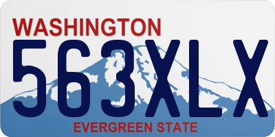 WA license plate 563XLX