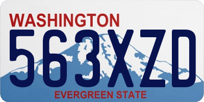 WA license plate 563XZD