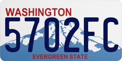 WA license plate 5702FC