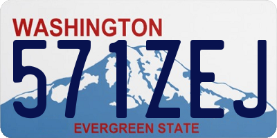 WA license plate 571ZEJ