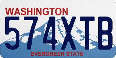 WA license plate 574XTB