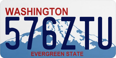 WA license plate 576ZTU