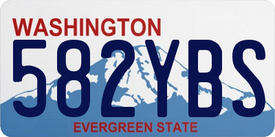 WA license plate 582YBS