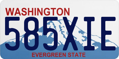 WA license plate 585XIE