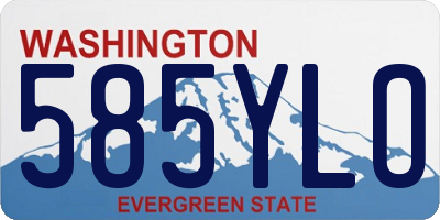 WA license plate 585YLO