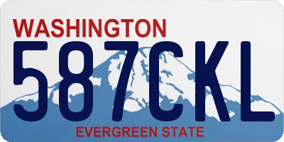 WA license plate 587CKL