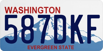 WA license plate 587DKF