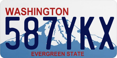 WA license plate 587YKX