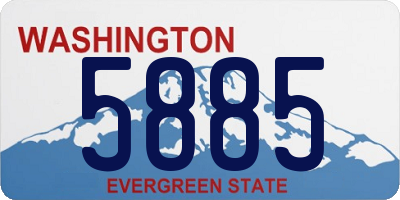 WA license plate 5885