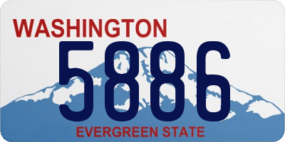 WA license plate 5886