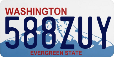 WA license plate 588ZUY