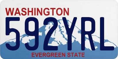 WA license plate 592YRL