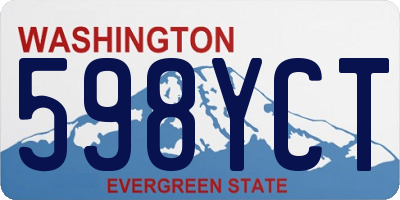WA license plate 598YCT