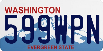 WA license plate 599WPN