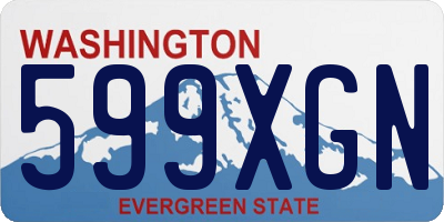 WA license plate 599XGN