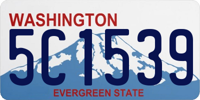 WA license plate 5C1539