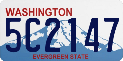 WA license plate 5C2147