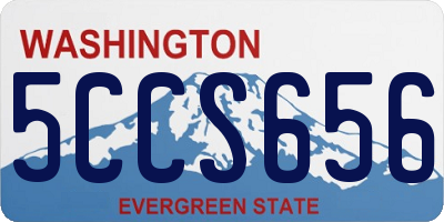 WA license plate 5CCS656