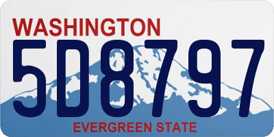 WA license plate 5D8797