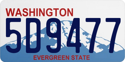 WA license plate 5D9477