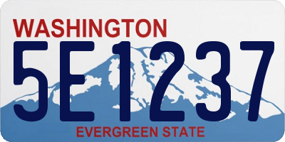 WA license plate 5E1237