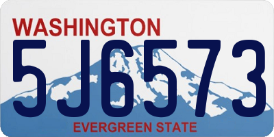 WA license plate 5J6573