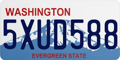 WA license plate 5XUD588