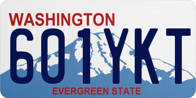 WA license plate 601YKT