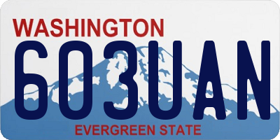 WA license plate 603UAN