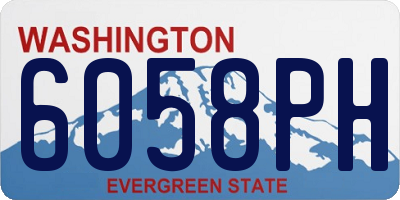 WA license plate 6058PH